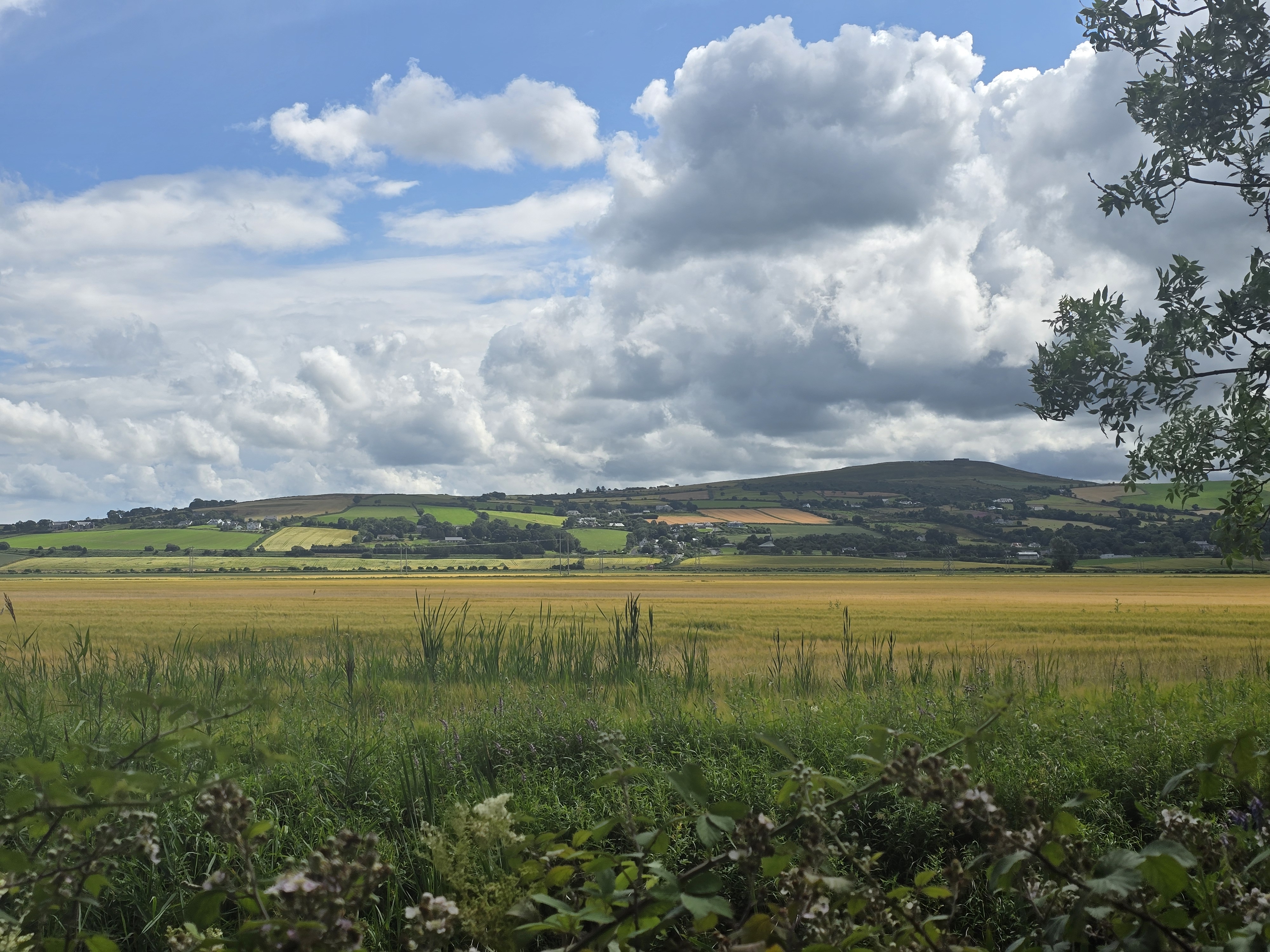 View of Grianan Of Aileach from Inch Island