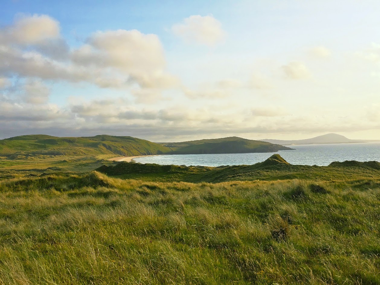 View of sand dunes and tramore beach